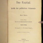 1890 Karl MARX 1ed Capital Economics Capitalism Communism Socialism Engels RARE