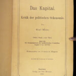 1890 Karl MARX 1ed Capital Economics Capitalism Communism Socialism Engels RARE