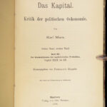 1890 Karl MARX 1ed Capital Economics Capitalism Communism Socialism Engels RARE