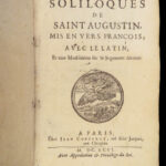 1696 Saint Augustine of Hippo 1ed Soliloquies Medieval Philosophy Bible Prayer