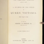 1885 Journal of Queen Victoria England Britain Greville Memoirs BINDING 5v SET