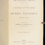 1885 Journal of Queen Victoria England Britain Greville Memoirs BINDING 5v SET