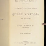 1885 Journal of Queen Victoria England Britain Greville Memoirs BINDING 5v SET