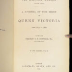 1885 Journal of Queen Victoria England Britain Greville Memoirs BINDING 5v SET