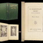 1909 Mark Twain 1st Is Shakespeare Dead? Francis Bacon Authorship Plays English