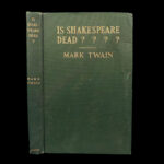 1909 Mark Twain 1st Is Shakespeare Dead? Francis Bacon Authorship Plays English