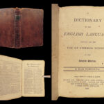 1807 Noah WEBSTER 1ed Dictionary English Language American School ed Grammar