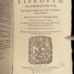 1618 RARE Prohibited Book Index Inquisition BANNED Council Trent Catholic Popes