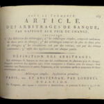 1797 ECONOMICS Foreign Exchange Money Banking Coins Paris Brussels London NANCY