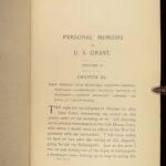 1885 EXQUISITE 1ed Civil War Memoirs General Ulysses Grant MAPS 2v Leather Set