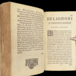 1637 Heliodorus of Emesa 1ed ETHIOPIA Mythology Egypt Aethiopica GREEK Tasso