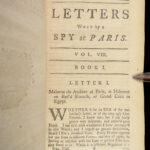 1736 ENGLISH Letters of Turkish SPY by Marana Ottoman Byzantine Political 8v SET