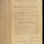 1787 Jonathan Edwards Religious Affections EARLY AMERICANA New Jersey Puritan