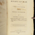 1791 Thomas Paine Rights of Man Edmund Burke French Rev Age of Reason 2in1 RARE