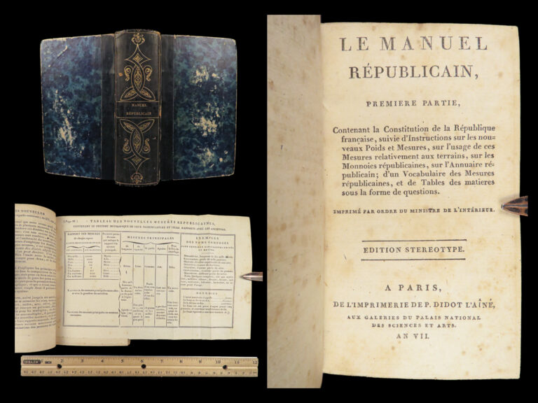 Image of 1798 RARE French Revolution Republicain Revolutionary Constitution +Ben Franklin