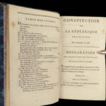 1798 RARE French Revolution Republicain Revolutionary Constitution +Ben Franklin