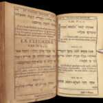 1681 HEBREW Bible Latin Lexicon Opitz Leipzig Biblia Parva Jewish Torah Judaism