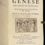 1682 BIBLE Genesis 1ed Old Testament ROYAL ARMS Narbonne Archbishop PROVENANCE