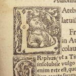 1522 INCREDIBLE Ausonius Roman Poetry Homer Paris Badius Vellum Manuscript