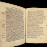 1522 INCREDIBLE Ausonius Roman Poetry Homer Paris Badius Vellum Manuscript