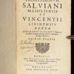 1684 FALL of ROME Salvian Gaul & Vincent Lerins Early Christian Martyrdom RARE