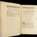 1684 FALL of ROME Salvian Gaul & Vincent Lerins Early Christian Martyrdom RARE