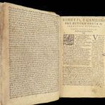 1552 Petrarch Poetry Triumphs Il Canzoniere Petrarca Velutello Italian Venice