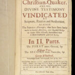 1673 Early AMERICA 1ed William Penn Christian QUAKER Doctrine George Whitehead