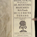 1660 Table of Cebes Mascardi Discourses Stoic Greek Philosophy Cebetis Tabula