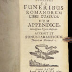 1672 Ancient Rome FUNERALS 1ed Ceremonies Customs Hooghe ART Kirchmann Funeribus