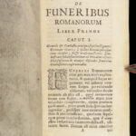 1672 Ancient Rome FUNERALS 1ed Ceremonies Customs Hooghe ART Kirchmann Funeribus