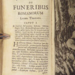 1672 Ancient Rome FUNERALS 1ed Ceremonies Customs Hooghe ART Kirchmann Funeribus