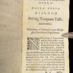 1587 Torquato TASSO 1ed Dialogues Tuscan Poetry Italian Court Secretary Dialoghi