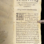 1587 Torquato TASSO 1ed Dialogues Tuscan Poetry Italian Court Secretary Dialoghi