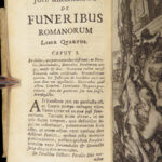 1672 Ancient Rome FUNERALS 1ed Ceremonies Customs Hooghe ART Kirchmann Funeribus