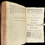 1587 Torquato TASSO 1ed Dialogues Tuscan Poetry Italian Court Secretary Dialoghi