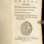 1641 ERASMUS 1ed Contemptu Mundi Humanism Peace vs War Praise of Medicine 4in1