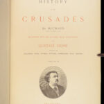 1880 History of CRUSADES 1st ed Michaud Holy Wars Jerusalem Dore ART Illustrated