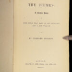 1845 Charles Dickens 1ed The Chimes Christmas Books Classic Literature Goblins