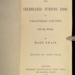 1867 Mark TWAIN 1ed FAMED Celebrated Jumping Frog of Calaveras Sketches Humor