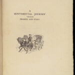 1910 SIGNED 1ed Sentimental Journey Through France Italy Sterne Hopkins ART