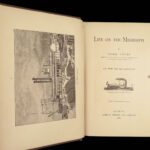 1883 Mark Twain 1ed Life on the Mississippi St. Louis Missouri Steamboat CLASSIC