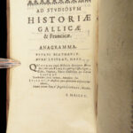 1645 FRANCE Florus Gallicus Pierre Berthault Gaul Franks Saxony ROME Map 2in1