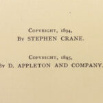 1896 Red Badge of Courage 1st ed Stephen Crane American Civil War Literature