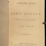 1873 BEAUTIFUL John Bunyan Illustrated Pilgrims Progress Mr Badman BINDING