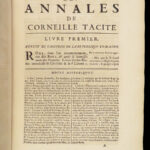 1690 TACITUS Annals Histories Roman Empire Nero Caligula Rome French RARE