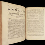 1690 TACITUS Annals Histories Roman Empire Nero Caligula Rome French RARE