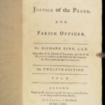 1772 LAW Justice of the Peace English Richard Burn America Government 4v SET