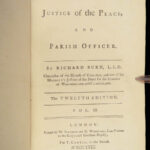 1772 LAW Justice of the Peace English Richard Burn America Government 4v SET