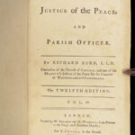 1772 LAW Justice of the Peace English Richard Burn America Government 4v SET